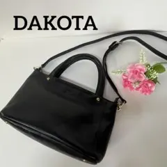 美品✨ DAKOTA キューブ ハンドバッグ 2way レザー ブラック 自立 