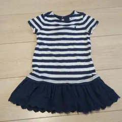 Ralph Lauren ネイビー ストライプ ワンピース 12M