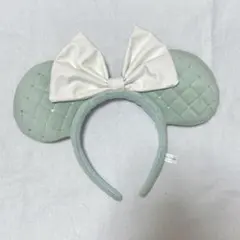 ディズニー ミニー カチューシャ キルティング ミントグリーン 緑 水色