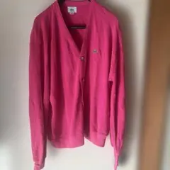IZOD Lacoste ピンク カーディガン 80s
