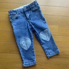 【美品】STTELA MAcARTNEY ハート型パッチ付きデニムパンツ