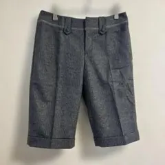 ダークグレー ストライプショートパンツ