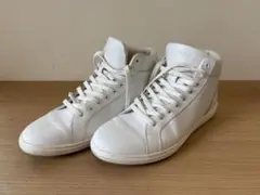 ALDO ホワイト レザーハイカットスニーカー