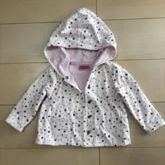 【リバーシブル】ケイトスペード 花柄フード付きパーカー 70-80cm