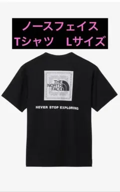 THE NORTH FACE バンダナスクエアロゴ　Tシャツ　Lサイズ　ブラック