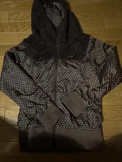 オーシャンパシフィック ボアジャケット ブラック リバーシブル ドット柄