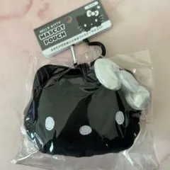 ハローキティ　カラビナ付きファスナーマスコット　モノクロ