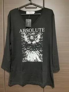 ABSOLUTE ブラック 七分袖カットソー 新品タグ付きＬ