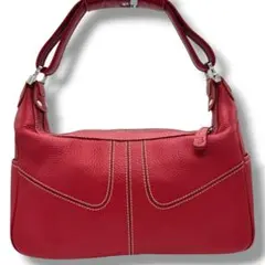 美品　TOD'S トッズ　ワンショルダーバッグ　レザー　ホーボー　レッド　319