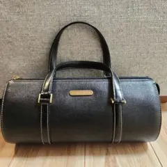 バーバリー ハンドバッグ 筒型 ノバチェック シャドーホース 黒