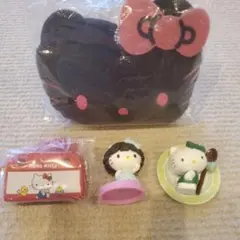 ハローキティガチャ3種類、HELLO KITTYチョコエッグおまとめトートバッグ