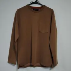 ブラウン コットン混紡 トレーナー