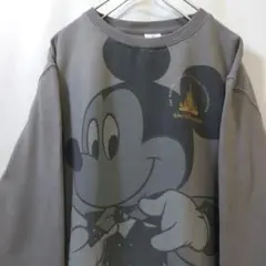 ​Disney公式 ミッキー 50周年 スウェット トレーナー L グレー 古着