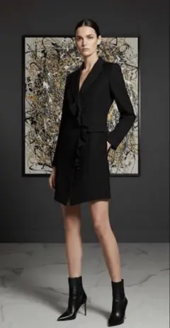 美品ヒューゴボスBOSSハイブランドロングコートロングジャケット