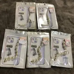 スマホ　パールハンドストラップ 5個セット　しまむらのサムネイル