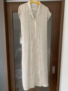 ロングワンピース カーディガン　水玉　ドット