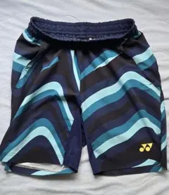 YONEX バドミントンパンツ L 青 幾何学模様 YONEX】バドミントンシャツ 青 幾何学模様 ユニフォーム L｜Yahoo