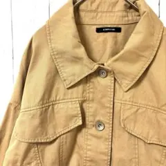 アズノウアズピンキー キャメルMビッグシルエット ジャケット コットン ブルゾンのサムネイル