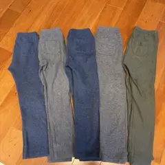 ユニクロキッズフリースレギンス110センチ　10分丈　5点セット