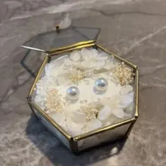 リングピロー　ドライフラワー 六角形