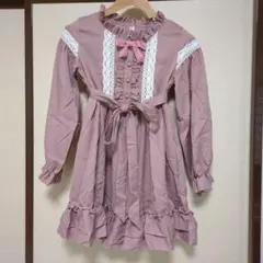 ワンピース ピンク フリル リボン レース 甘ロリ ロリータ 地雷 量産型