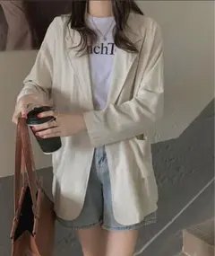 me+em select リネンライクオーバーテーラードジャケットのサムネイル