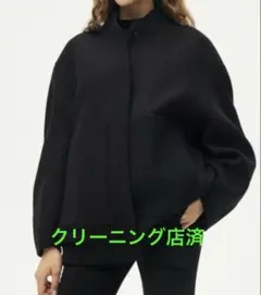ZARAウール調コントラストカラーボンバージャケットS - メルカリ