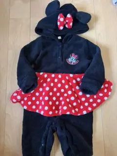 ミニーキャラクター フリースロンパース