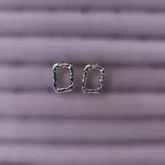 スクエアピアス✨シルバー