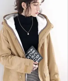 classicalelf✱マウンテンパーカー LLサイズ ボア付き　ベージュ