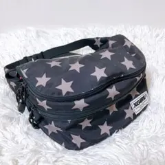 X-girl エックスガール　バッグ　ウエストポーチ　ブラック　星　リュック