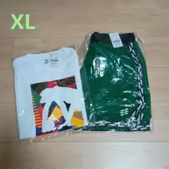 新品未開封品】エゴザル Tシャツ 白 バスパン 緑 XL バスケ - メルカリ