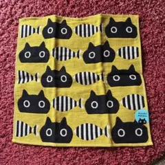 Atsuko Matano 黒猫　タオルハンカチ　新品
