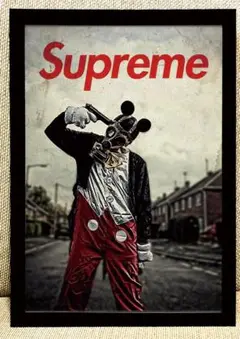 127 supreme アートポスター　アメリカンレトロ　額付き　A4