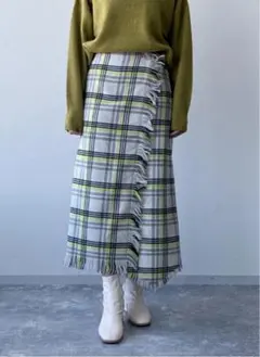 チェックフリンジラップSK PAGEBOY