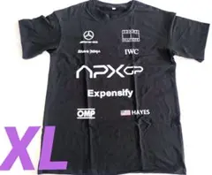 映画　F1　エフワン　海外グッズ　APXGP ロゴプリント Tシャツ 黒 XL