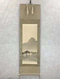 掛け軸 橋本雅邦 秋山行旅 絹本 名品 複製 希少 軸装 茶道具 掛軸 美品 掛け軸 橋本雅邦 秋山行旅 絹本 名品 複製 希少 軸装 茶道具