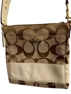【美品】コーチCOACH シグネチャー　キャンバス　ショルダーバッグ