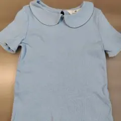 H&M 襟付き水色リブTシャツのサムネイル