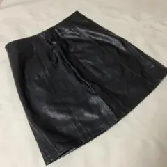 GU ブラックレザー タイトスカート Sサイズ