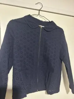 PART2. ネイビー レース ジップアップ ジャケットのサムネイル