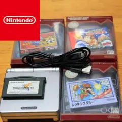 ★ソフト4本セット★ゲームボーイアドバンスSP◆シルバー