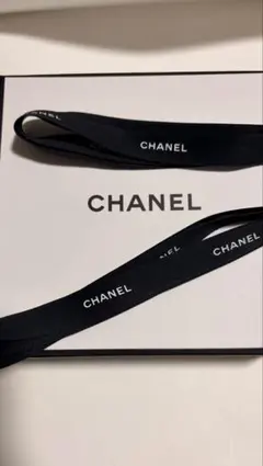 CHANEL シャネル 長財布 空箱 ブラック ギフトボックス リボン 布