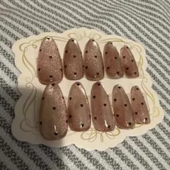 マグネット ハート ネイルチップ 10個セット　シンプル