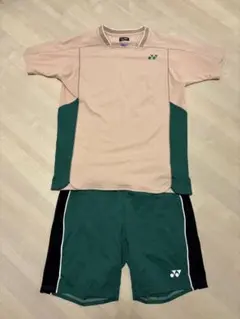 YONEX テニス、バドミントンウェアセット Lサイズ ベージュ/グリーン