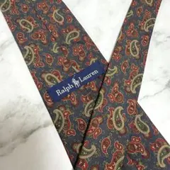 ラルフローレン ネクタイ ペイズリー 総柄 シルク