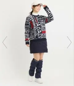 【美品】アダバット adabat ゴルフウェアセーター リバーシブル 防風 M