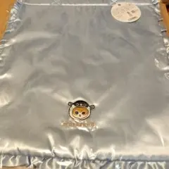 モフサンドサテンフリルトートバッグブルー