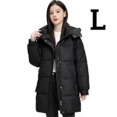 ベンチコート レディース ロングダウンコート ロングコート ダウンコート Ｌ