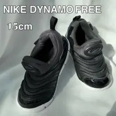 美品NIKE DYNAMOFREE 15cm黒スリッポン保育園幼稚園スニーカー靴